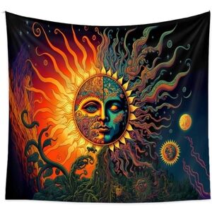 🆕 Psychedelic Trippy Celestial Wall Tapestry SIZE 51x59